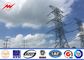 110KV Double Circuit Electrical Power Pole , High Mast Steel Utility Poles pemasok