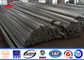 Q345 HDG Low Voltage Electric Metal Utility Poles 32M 20KN / Hot Rolled Steel Pole pemasok