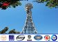 High Voltage Galvanized Steel Electric Monopole Telecommunication Tower pemasok