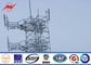 Steel Telecom Cellular Antenna Mono Pole Tower For Communication , ISO 9001 pemasok
