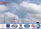 High Voltage 220 KV Double Circuit Electrical Galvanized Steel Pole For Transmission pemasok