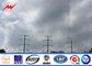 High Voltage 220 KV Double Circuit Electrical Galvanized Steel Pole For Transmission pemasok