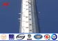 Square 160 ft Lattice Transmission Tower Steel Structure With Single Platform pemasok