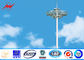 12 sides 40M High Mast Pole Gr50 material with round panel 8 lights pemasok