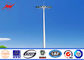Powder Coating 30M High Mast Pole , Commercial Outdoor Light Poles with Lifting System pemasok
