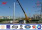 16sides 8m 5KN Steel Utility Pole for overhead transmission line power with anchor bolt pemasok