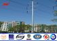12sides 10M 2.5KN Steel Utility Pole for overhed distribution structures with earth rod pemasok