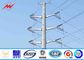 18M 12.5KN 4mm thickness Steel Utility Pole for overhead transmission line with substational character pemasok