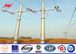 40ft 3KN 4mm Thickness Metal Utility Poles Q345 Material Galvanized Steel Pole pemasok