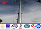 OEM 8-15m NEA Steel Utility Power Poles , Galvanised Steel Pole With Insulator pemasok