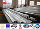 Bitumen 132kv Double Circuit Galvanized Steel Pole , Steel Power Poles pemasok