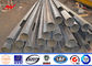20M 25KN GR 65 Transmission Poles 30m / S With Cross Arm Painting pemasok