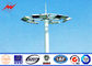 30M 3 Sections Parking Lot Lighting Solar Power Light Pole With Round Lamp Panel pemasok