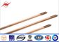 High Conductivity Copper Ground Rod 1/2&quot; 5/8&quot; 3/4&quot; Threaded Flat Pointed pemasok