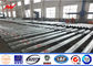 55ft Electrical Power Pole 3mm Thickness Powder Coating With Galvanized Stepped Bolt pemasok