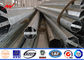 Outdoor ISO 14M Steel Transmission Pole Bitumen With Two Cross Arm pemasok