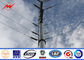 Round Steel Utility Poles 14m Octagonal Sections Electric Transmission Power pemasok