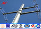 Round HDG 10m 5KN Steel Electrical Utility Poles For Overhead Transmission Line pemasok