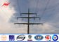 Tapered Two Section Steel Electrical Utility Poles ASTM A123 Galvanization Standard pemasok