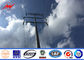 8m 10m 12m Electric Transmission Steel Power Pole Gr65 Tubular / Ladder Welded pemasok