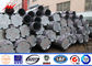 220 KV 16M Power Distribution Steel Transmission Poles AWS D1.1 Multi Sided Bitumen pemasok