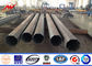 Conical 5mm Steel Transmission Poles 17m Height Three Sections 510kg Load Bitumen pemasok