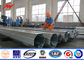 Conical 5mm Steel Transmission Poles 17m Height Three Sections 510kg Load Bitumen pemasok