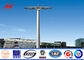 26m Q345 Customized Galvanized High Mast Light Pole With Lifting Systems pemasok