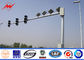 Galvanized Durable 8m Standard Traffic Light Pole With Double Arm / Single Arm pemasok