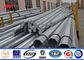 26.5M 5mm Steel Thickness Galvanized Steel Light Tension Electric Pole With Steel Channel Cross Arm pemasok