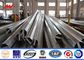 26.5M 5mm Steel Thickness Galvanized Steel Light Tension Electric Pole With Steel Channel Cross Arm pemasok