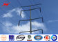 11.9m - 940 dan Galvanized Steel Light Pole / Utility Pole With Climbing Rung pemasok