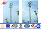 Galvanized Cameroon 9m - 13m Electric Steel Power Pole With Bitumen Gr50 pemasok