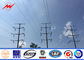 10m-20m Galvanised Steel Power Poles / Electric Transmission Line Poles Round Shape pemasok
