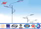 Solar Power System Street Light Poles With Single Arm 9m Height 1.8 Safety Factor pemasok