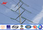 Galvanized Power Transmission Tubular Tower Pole Konik Baja Listrik ASTM A123 pemasok