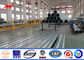 ISO 9001 Steel Metal Power Pole For 10M 33kv Transmission Line pemasok