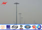 Galvanized Octagonal 45M High Mast Light Pole Dengan Platform Bracket Arm Untuk Lighting Stadium pemasok