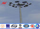 4 Sections 10mm 40M HDG High Mast Light Pole with 55 Lamps Wind Speed 30m/s pemasok