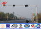 7M Traffic Light Pole Gr65 4m / 6m Galvanized Road Light Poles With 9M Bracket pemasok