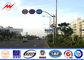 Galvanized Polyester Or Powder Coated Traffic Signal Light Pole Q345 Material pemasok