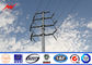 4m 5m Height Utility Electric Power Poles Dengan Cross Arm Accessories pemasok