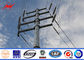 11kv ke 69kv Galvanized Utility Power Poles Untuk Proyek Saluran Transmisi Listrik Overhead dengan Bitumen pemasok