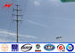 66kv Listrik Transmisi Power Pole Line Tower / Baja Lurus Pole Untuk Jalur Transmisi Overhead pemasok