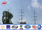 11kv ke 69kv Galvanized Utility Power Poles Untuk Proyek Saluran Transmisi Listrik Overhead dengan Bitumen pemasok
