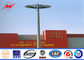 Q345 Steel Street LED High Mast Lighting Pole 20m / 25m Untuk Bandara / Pelabuhan pemasok
