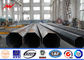 Waterproof Galvanized Steel Pole Untuk 110v Jalur Distribusi Listrik Proyek pemasok