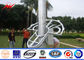50ft 60ft 70ft High Mast Light Pole Galvanized Outdoor Lighting Pole Untuk Transmisi 69kv pemasok