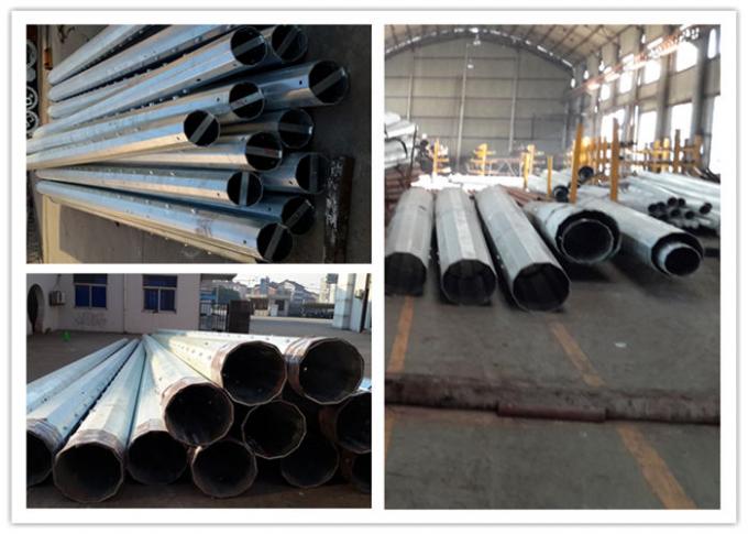 9m 200Dan Galvanized Steel Power Transmission Poles For Electrical  Line 1