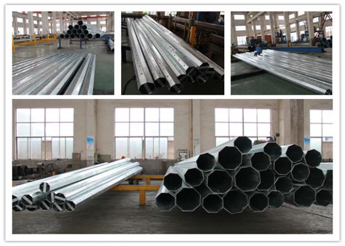 Hot Dip Galvanized Steel Tubular Pole For Distribution Line Project 1